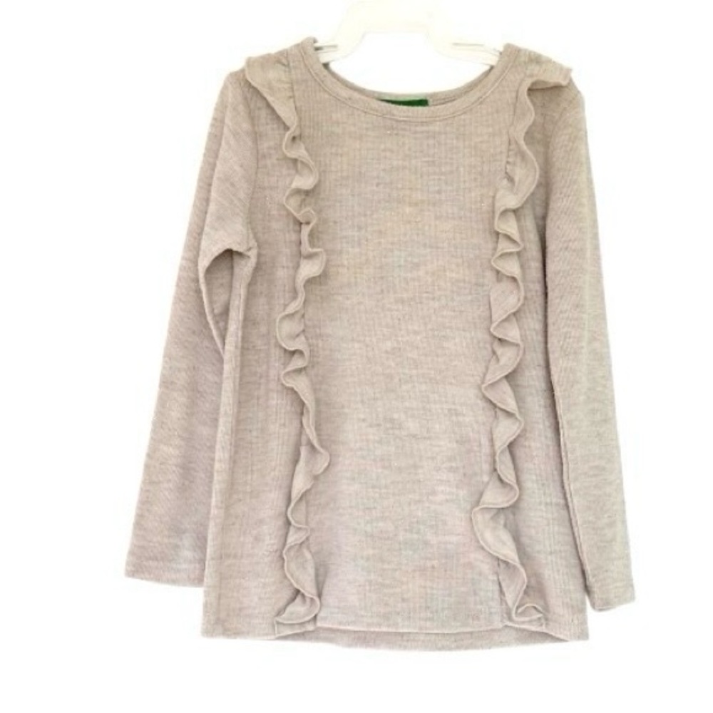Dip Girls Ruffle Glitter Sweater